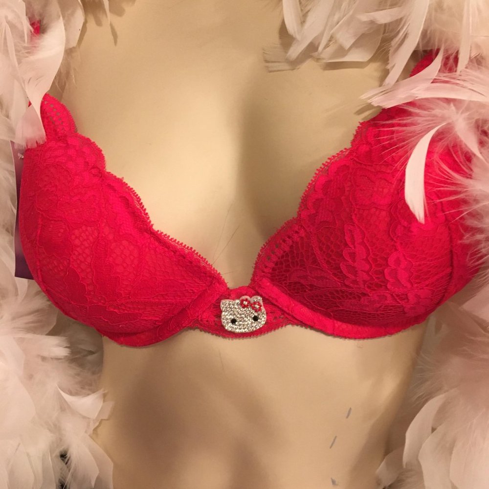 Pink push up bra